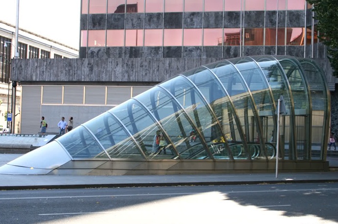 Moyua  Station, Bilbao, Spain - Wonderful glass structure