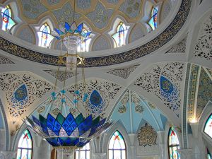 Kul Sharif Mosque in Kazan, Russia - Interior view 