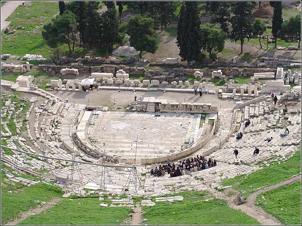 Dionysos Theatre - Dionysos Theatre ruins view