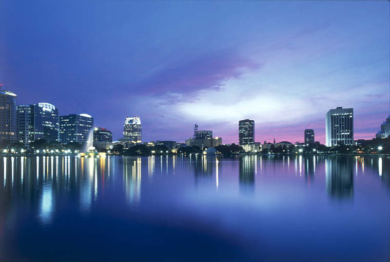 Orlando - Orlando skyline by night