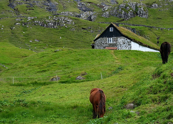 Faroe Islands - Saksun village view