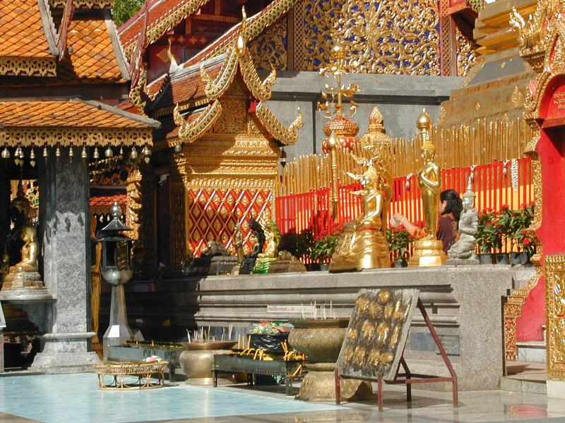 Thailand  - Wat Doi Suthep Courtyard