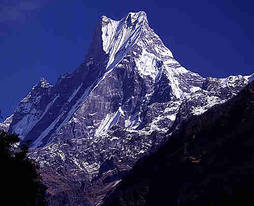 Machapuchare, Himalaya Mountains in Nepal - Machapuchare Mount view