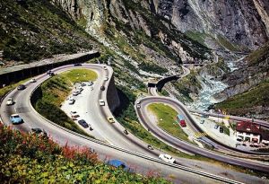 The Gotthard Pass-mysterious road in Switzerland