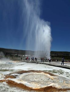 The Steamboat Geyser, Yellowstone National Park, U.S.A