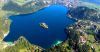 picture Aerial view Lake Bled in Slovenia