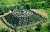 picture Aerial view of the temple Borobudur Temple in Indonesia
