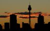 Sidney skyline at sunset