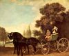 Man and woman in a phaeton by George Stubbs