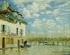 Boat in the Flood at Pont-Marly by Alfred Sisley