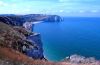 White cliffs and blue sea