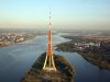 picture Wonderful view on the banks of the Daugava River TV Tower, Riga