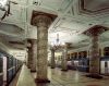Artistic underground lobby columns 